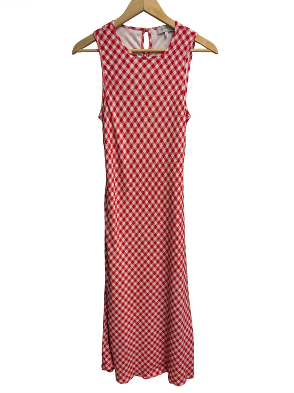 WAYF | Red White Gingham Midi Maxi Dress Small Anthropologie Picnic Cottagecore - Picture 3 of 7